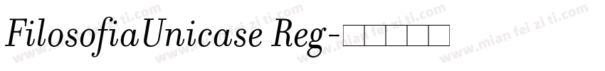 FilosofiaUnicase Reg字体转换